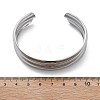 304 Stainless Steel Cuff Bangles for Women BJEW-B108-07P-5