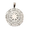 201 Stainless Steel Pendants LS-STAS-R152-01P-02-1