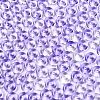 Spray Painted Transparent Glass Seed Beads SEED-T007-05I-2