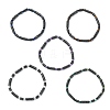 Disc & Round Grade AA Non-magnetic Synthetic Hematite & Natural Gemstone Beads Stretch Bracelets for Women Men BJEW-JB13809-3