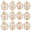 Beebeecraft 14Pcs Natural Cultured Freshwater Pearl Round Charms FIND-BBC0001-51-1