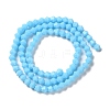 Opaque Solid Color Imitation Jade Glass Beads Strands GLAA-F029-P4mm-12-2