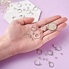 Brass Huggie Hoop Earring Findings & Open Jump Rings KK-TA0007-84A-P-10