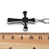 304 Stainless Steel Black Enamel Cross Urn Ashes Necklaces STAS-Z106-05P-6