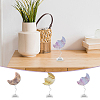 Moon Shaped Alloy Crystal Ball Holder PALLOY-WH0816-007S-5
