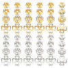 48Pcs 8 Styles 925 Sterling Silver Bead Caps STER-PH0004-60-1