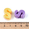 UV Plating Opaque Acrylic European Beads OACR-M027-03S-4