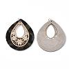 Eco-Friendly Cowhide Leather with Alloy Pendants FIND-N049-06C-3