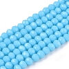 Opaque Solid Color Imitation Jade Glass Beads Strands EGLA-A044-P2mm-D08-1