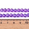 Baking Paint Transparent Glass Beads Strands DGLA-A035-T6mm-A11-2