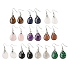 Natural & Synthetic Mixed Stone Dangle Earrings EJEW-F343-A-1