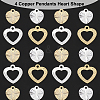 SUPERFINDINGS 80Pcs 4 Style Brass Charms KK-FH0002-94-3