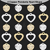 80Pcs 4 Style Brass Charms KK-FH0002-94-3