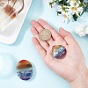 2Pcs 2 Style Chakra Worry Stone for Anxiety Therapy G-CP0001-03-3