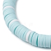 Flat Round Handmade Polymer Clay Heishi Beaded Stretch Bracelets BJEW-JB11711-03-4