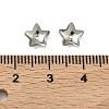 Tarnish Resistant 5-Petal Flower Smooth Surface 304 Stainless Steel Bead Caps STAS-R065-56-4