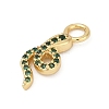 Brass Micro Pave Cubic Zirconia Pendants KK-G526-12G-02-2