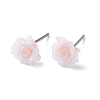 Resin Flower Stud Earrings EJEW-P296-17P-1