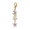 Starfish & Moon Alloy Enamel Pendants Decoraiton HJEW-JM01635-4