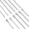 Beadthoven 30Pcs 6 Style 304 Stainless Steel Chains Necklace STAS-BT0001-13-11