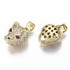 Brass Micro Pave Cubic Zirconia Charms X-ZIRC-R109-044G-NF-2