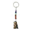 Dinosaur Natural Gemstone Keychain KEYC-F040-02-2