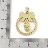 Christmas Theme Rack Plating Brass Micro Pave Cubic Zirconia Pendants KK-U032-14G-04-3