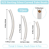 Beebeecraft 12Pcs 3 Style Tube 925 Sterling Silver Beads STER-BBC0005-61-2
