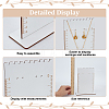 2 Sets Rectangle Shaped Wood Earring Organizer Display Stands with Scales EDIS-FG0001-69-3
