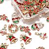 50Pcs 5 Style Christmas Theme Alloy Enamel Pendants ENAM-LS0001-49-RS-2