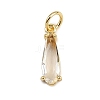 Brass Micro Pave Cubic Zirconia Pendants X-KK-C114-25G-2