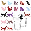 32Pcs 16 Styles Acrylic Wine Glass Charms AJEW-CJ0001-68-8