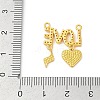 Brass Micro Pave Cubic Zirconia Acrylic Pendants KK-D291-11G-3