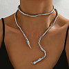 Iron Snake-Shaped Coil Choker Necklaces LS-NJ6393-2-3