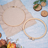 2Pcs Plastic Imitation Bamboo Cross Stitch Embroidery Hoops FIND-TADJ0001-03-5