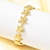 Summer Beach Brass Starfish Link Chain Bracelets BJEW-C118-04G-2