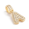 Brass Micro Pave Cubic Zirconia Pendants ZIRC-G165-13G-A-2