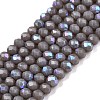 Electroplate Opaque Solid Color Glass Beads Strands EGLA-A044-P2mm-L10-1