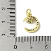 Real 18K Gold Plated Brass Pave Cubic Zirconia Pendants KK-M283-01B-02-3