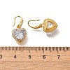 Brass Cubic Zirconia Dangle Earrings EJEW-M048-06G-5