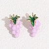 Fruit Alloy Enamel Pendants ENAM-P264-02G-G04-1