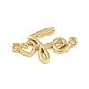 Brass Heart with Fe Faith Connector Charms KK-C114-02G-2