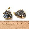 Electroplated Natural Druzy Agate Pendants G-K338-45G-06-3