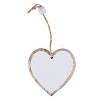 Valentine's Day Pine Wood Heart Pendant Decorations HULI-PW0002-091B-1