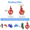 6Pcs 6 Styles Handmade Lampwork Pendants LAMP-CJ0002-69-2