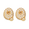 Brass Micro Pave Cubic Zirconia Stud Earrings EJEW-Z091-04G-Q-2