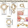 Beebeecraft 30Pcs Brass Spring Ring Clasps DIY-BBC0001-49-2