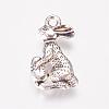 Tibetan Style Alloy Bunny Pendants TIBEP-E150-06AS-1