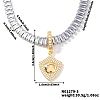 Fashionable Rock Hip-hop Style Brass Pave Clear Cubic Zirconia Shield Pendant Tennis Necklaces for Men VV4192-3-2