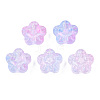 Transparent Spray Painted Glass Beads GLAA-N035-029-G02-1